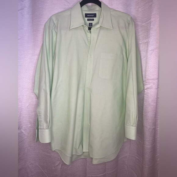 Architect Light Green Dress Shirt Size L - Picture 1 of 3